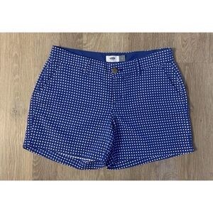 Old Navy Ladies Size 2 Royal Blue & White Patterned Casual Bermuda Shorts